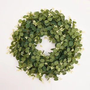 Guirlande réaliste en soie d'eucalyptus pour <span class=keywords><strong>porte</strong></span> d'entrée, mur, décoration moderne <span class=keywords><strong>de</strong></span> ferme, maison, toutes saisons, intérieur/<span class=keywords><strong>extérieur</strong></span> - Product Image 4
