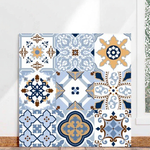 Azulejos de pared de suelo de porcelana con textura de piedra mate de 600x600 con patrón Vintage Floral antiguo antideslizante para baño moderno Retro - Product Image 2