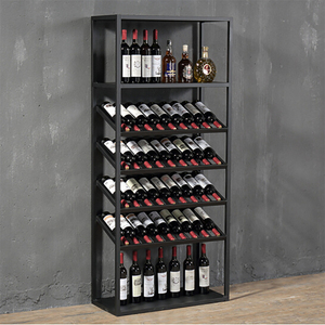 Étagère à bouteilles de vin inclinée en métal de grande taille, design de panneau, pour la maison, meubles de salle à manger, compatible avec les chaises de salle à manger - Product Image 2