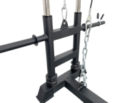 WOT FITNESS Banc de musculation multifonctionnel avec support pour squats, utilisation domestique, capacité 100 LBS, tube 50x1.5MM, barre parallèle pour haltères, abdominaux