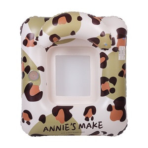 <span class=keywords><strong>PVC</strong></span>-Leopardenmuster Einloch-Schwimmhängematte für Außenpools, Faltbare Armlehnen und Rückenlehne für Erwachsene - Product Image 6