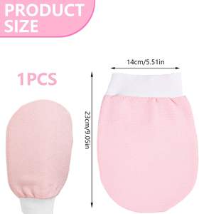 Gants de bain hammam marocains en viscose avec logo personnalisé et emballage - Product Image 6