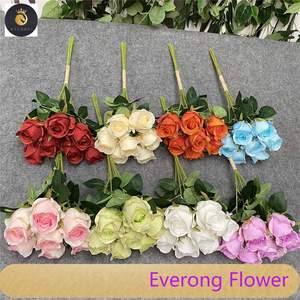 Produttore cinese fascio di vite 7 teste colla Zixia fata <span class=keywords><strong>rosa</strong></span> fiore artificiale - Product Image 2