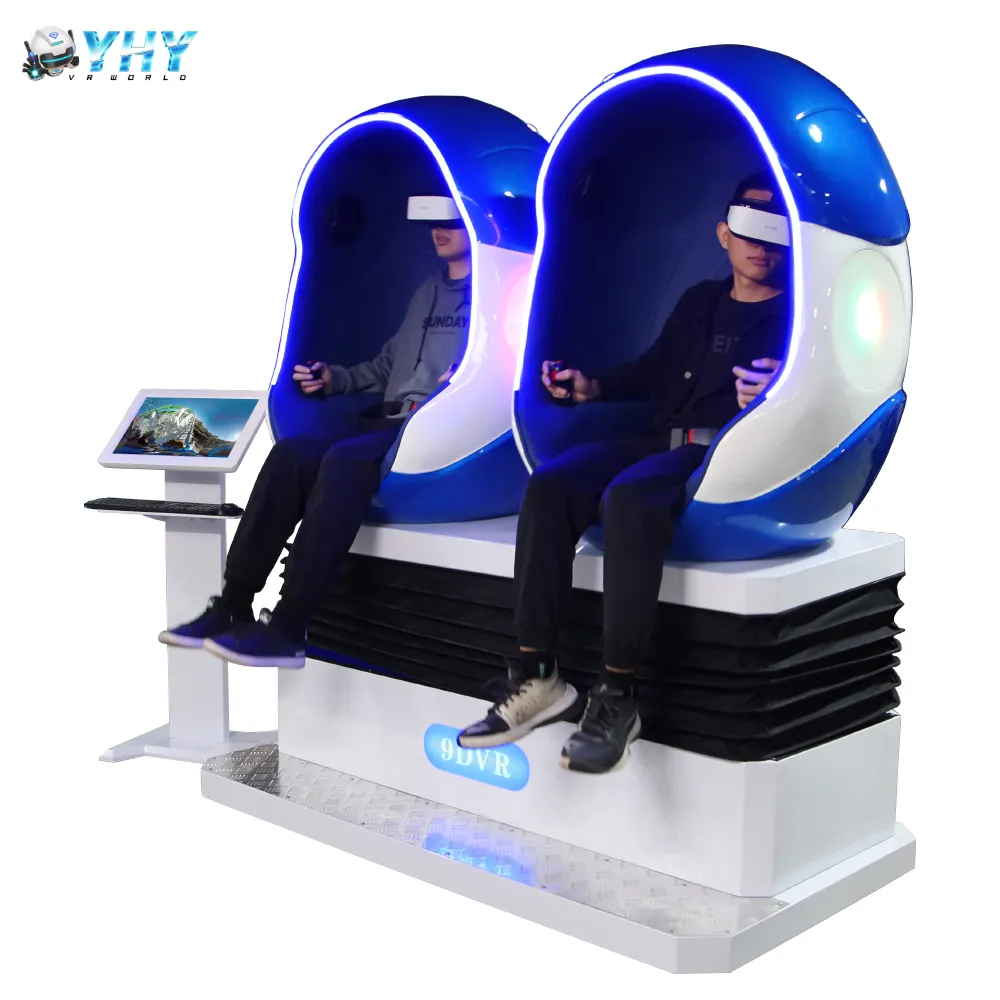 Fast Delivery Popular 200 pcs Machine Equipment Virtual Reality Vr Cinema 2 Players Chairs 9D Egg Chair Vr Game Simulator