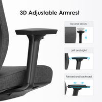 Chaise de bureau moderne certifiée ISO BIFMA, nouvelle arrivée, dossier haut, appui-tête 3D, accoudoirs 3D, chaise pivotante ergonomique pour la maison et le bureau