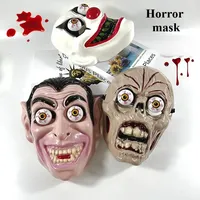 Effrayant Clown masque complet pour Halloween horreur Cosplay accessoire matière plastique pour maison hantée évasion jeu masques de fête