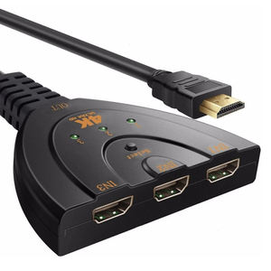 Mini Conmutador HDMI de 3 Puertos 4K*2K 3D 1.4b 1080P, Cable Conmutador Automático para Monitor HDTV <span class=keywords><strong>Xbox</strong></span> para PS3 PS4 DVD, Hub de 1 Puerto - Product Image 2