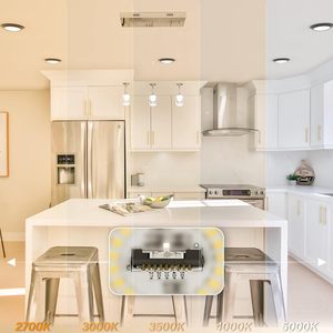 Lámpara de Techo LED de Superficie de 4 Pulgadas, Perfil Bajo, con Sensor de Luz, 2700K-5000K, CRI80+, 650LM, para Lugares Húmedos, Certificación ETL - Product Image 5