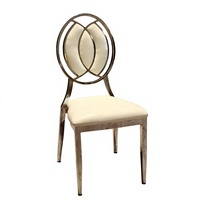 Chaises de banquet modernes et minimalistes en métal, fourniture directe d'usine, pour hôtels et restaurants, dossier empilable argenté