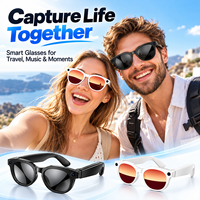 Lunettes Intelligentes IA avec Caméra 8MP, Photos 32MP, Appel Vidéo 1080P, Transfert WiFi, Activation Vocale, Traduction 10 Langues, IP66, Recharge Magnétique