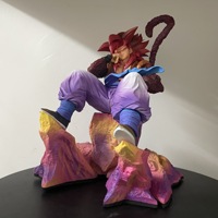 Figurine PVC Dragon Ball Z Super Saiyan 4 Gogeta en position assise, 24 cm, modèle de figurine d'anime, jouet, poupée, ornement, décoration de la maison