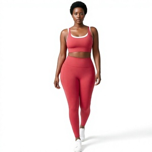Conjunto de Yoga para Mujer, Sujetador Deportivo sin Mangas, Leggings de Cintura Alta, Ropa Deportiva Personalizada - Product Image 4