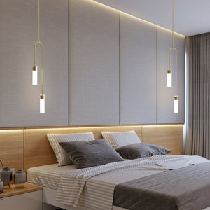 Bán Sỉ Vàng Acrylic Trang Trí Nhà Tối Giản Hiện Đại Chiếu Sáng Giá Rẻ Mặt Dây Chuyền Đèn - Product Image 5