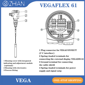 Transmetteur de niveau radar à guidage VEGAFLEX 61, capteur radar à guidage - Product Image 4