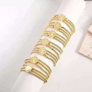 Pulsera de Moda BD-D795 con Dijes de <span class=keywords><strong>San</strong></span> <span class=keywords><strong>Benito</strong></span>/Virgen María/<span class=keywords><strong>Cruz</strong></span>, Pulsera Religiosa Chapada en Oro con Cuentas de <span class=keywords><strong>Cruz</strong></span>, Pulsera de Cuentas para Mujer - Product Image 2