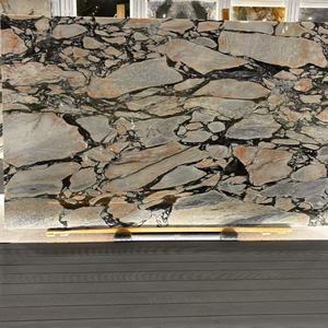 คาลาแคตตาวิโอลาขัดเงาหินอ่อนสีชมพูพื้นผิวละเอียดอ่อนดีไซน์ทันสมัยคุณสมบัติกันน้ำสำหรับวิลล่าแผ่นใหญ่ - Product Image 6