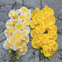 Fleurs artificielles Phalaenopsis M-38 pour le réveillon du Nouvel An, simulation de mariage, orchidée artificielle pour la décoration de la maison, des mariages et des fêtes