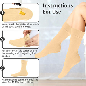 Castor Oil Sock <b>Wrap</b> Reusable Castor Oil Pack <b>Wrap</b> Feet for Feet Arthritis Feet Tingling feet Cracking Castor Oil Sock <b>Wrap</b> - Product Image 3