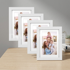Wooden Washed White Photo <b>Frame</b> <b>Set</b> Modern Simple Stylish Home Decor Gift <b>Wall</b> Hanging Display 4x6 5x7 8.5x11 11x14 Custom - Product Image 4