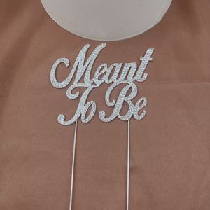 Pensata per Me Toppers per Cupcake in carta argento glitterata Toppers per decorazioni per feste - Product Image 1