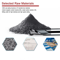 Fraise à dégrossir HRC55 en carbure de tungstène massif à 4 cannelures, pas grossier, revêtement nano bleu, anti-vibration, pour routeur CNC, ODM OEM