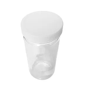 Food Grade 500ml 16oz Clear Glass Drinking Beverage Juice Bottle with Metal Plastic lids With PE liner