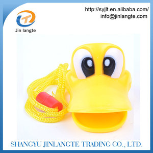 Дизайн с мультяшным животным принтом логотип продвижение детская игрушка подарок Большой Глаз желтая утка свисток - Product Image 4