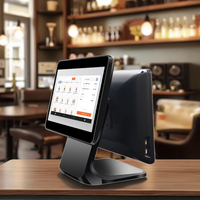Caisse enregistreuse intelligente POS à double écran tactile de 13,3 pouces, système tout-en-un, imprimante thermique 58/80 mm, paiement NFC
