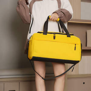 Custom Logo Large Capacity Waterproof Nylon Travelling <b>Bag</b> <b>Duffel</b> <b>Bag</b> Unisex Gym <b>Bag</b> Dry Wet Separation Zipper Closure Sports - Product Image 5