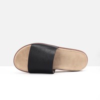 XINZI sandal Slip on kasual hujan Arab Logo kustom kulit asli bernapas Anti licin Wanita Pria kulit sandal geser