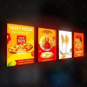Letrero Luminoso LED Personalizado para Restaurante o Cafetería, Letrero Delgado con Caja de Luz, Señalización Publicitaria - Product Image 2