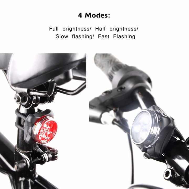 Bicycle Lights USB Rechargeable Bike Light Set Super Bright LED