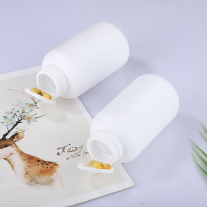 500ml tear-off cap white <b>light</b>-proof round <b>bottle</b> <b>for</b> health supplements, PE food-grade plastic packaging <b>bottle</b> - Product Image 3