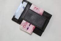 Dompet Kulit Asli Anti Maling Tahan Air Model Slim Unisex Kustom, Produksi Cina, Berhias Aluminium Embos, Promo Hot Sale