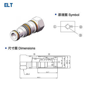 Válvula de Retención Hidráulica CODA, Válvula de Cartucho Roscada para SUN CODA-XAN/XBN/XCN/XCV, Medios de Ácido, Aceite, Agua y Gas, Estructura de Diafragma - Product Image 4