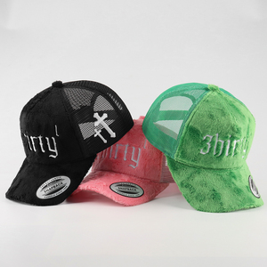 Hochwertige pelzige Gorras ein Rahmen Baseball Mesh Hut Verkäufer 5 Panel gestickte Logo Mesh Cap benutzer definierte Samt Trucker Hut - Product Image 2