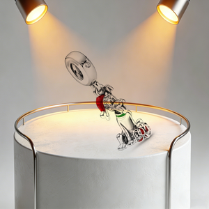 Cuentas de Plata Pura 925 para Pulseras, Serie Navideña: Caballito Balancín, Carrusel, Árbol de Navidad, Caja de Regalo, Cuentas Sueltas para Joyería DIY - Product Image 2