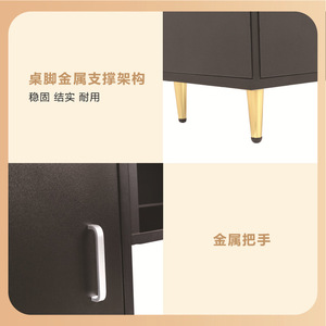 Table de manucure Hongzhi avec plateau en bois noir, poste de travail pour salon de beauté - Product Image 4