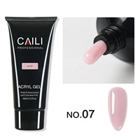 CAILI 60 ml Gel Dur Acrylique UV Non Collant pour Extension Facile Sans Chaleur, Gel de Construction Petit MOQ OEM ODM, Fourniture Personnalisée pour Renforcement des Ongles