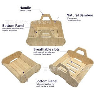 Cesta de Almacenamiento de Frutas de Madera, Estante Multiusos para Verduras, Organizador de Encimera de Cocina, Diseño de Madera Maciza Ecológica - Product Image 4