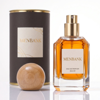 Flacon de parfum de luxe en verre de 30 ml/50 ml (1 oz/1,7 oz) avec boîte et bouchon en bois grainé |   Emballage cadeau OEM avec logo personnalisé