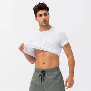 Мужская быстросохнущая дышащая футболка для бега и фитнеса оптом