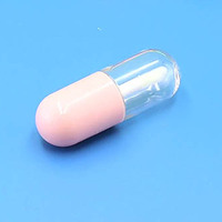 Logo privé Vide Brillant À Lèvres Tube En Plastique Mini Médicament Forme Brillant À Lèvres tuyau Liquide Rouge À Lèvres Emballage Tube