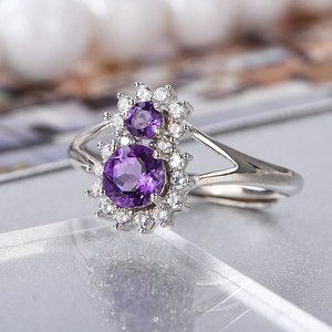 고품질 천연 크리스탈 컷 주얼리 S925 스털링 실버 페리도트 반지 - 패셔너블한 여성용 다이아몬드 세팅 반지 - Product Image 4