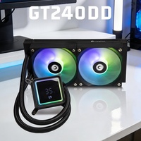 Refroidisseur liquide pour processeur 240 mm avec affichage numérique, roulement en céramique et tube IIR EPDM85 pour distributeur, grossiste, revendeur, stock disponible