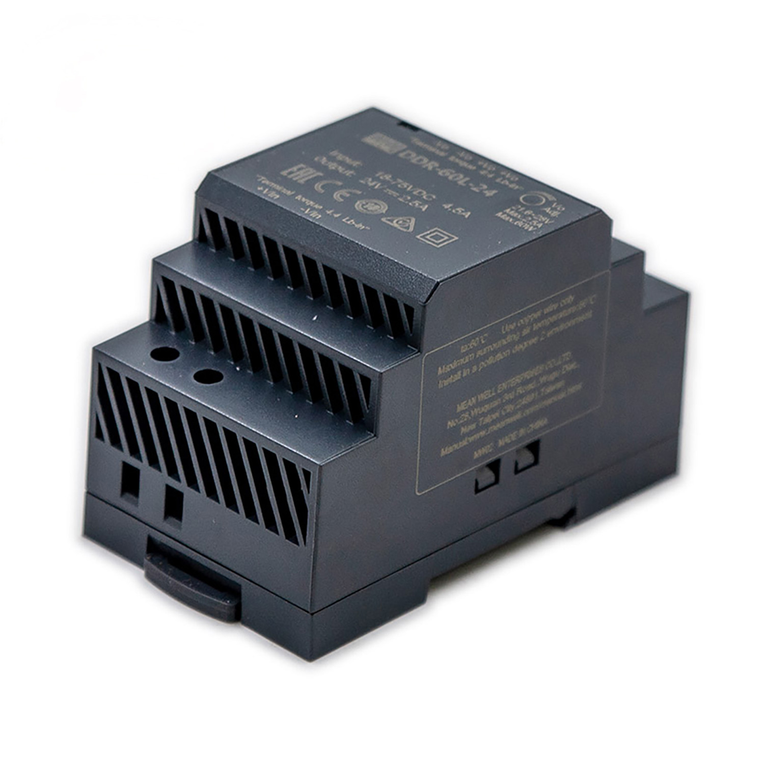 MEAN WELL DDR-60L-24 60W DC-DC Converter 24V Output 92% Efficiency