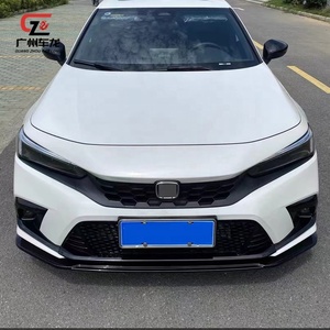 Carlong 2022-2024 pour <span class=keywords><strong>Honda</strong></span> pour <span class=keywords><strong>Civic</strong></span> PP plastique lèvre avant pare-chocs Kit haute matière corps avec crochet de remorquage <span class=keywords><strong>noir</strong></span> état neuf - Product Image 4