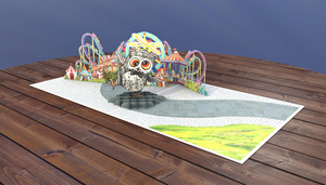 Carte de vœux artisanale haut de gamme en papier 3D personnalisée, motif hibou de carnaval, pour anniversaire, remise de diplôme, vœux et cadeaux spéciaux - Product Image 5