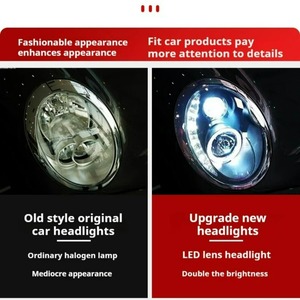 HETOP <span class=keywords><strong>Mini</strong></span> R50 Phare 2001-2006 R52 <span class=keywords><strong>R53</strong></span> Mise à niveau LED Feux de voiture Phare Feux de jour Accessoires automobiles pour BMW - Product Image 2