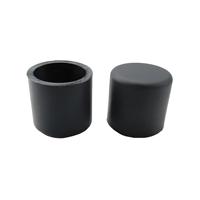 Capuchons de jambe de meubles ronds noirs pour chaise et table Tube de tuyau en caoutchouc Couverture d'extrémité Chaussettes Plug Pad de Protection de sol